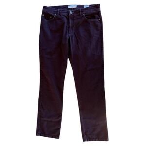 Brax‎ Cooper Fancy Pants Burgundy Regular Fit Textured Trousers 36x30